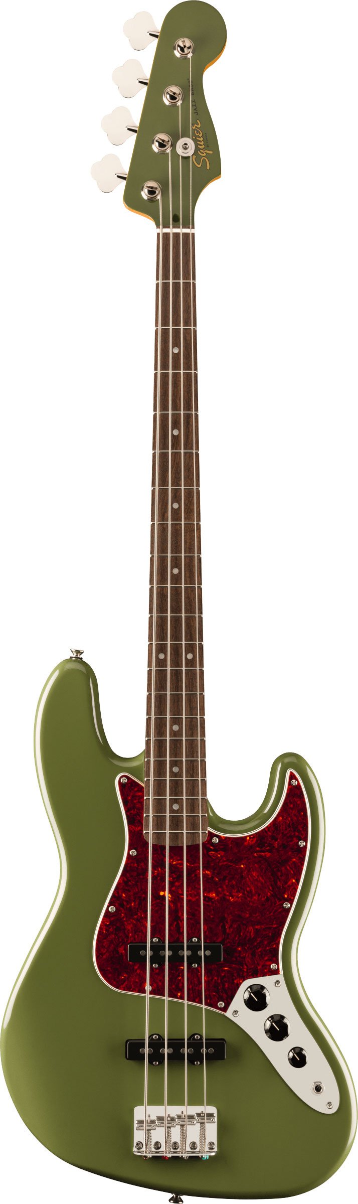 Squier Classic Vibe '60s Jazz Bass Guitar in Olive with Matching